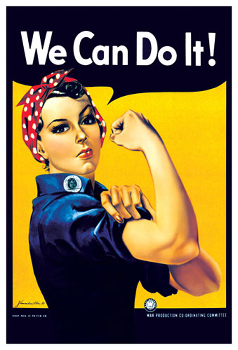 Affiche publicité vintage guerre We Can Do It! Rosie the Riveter