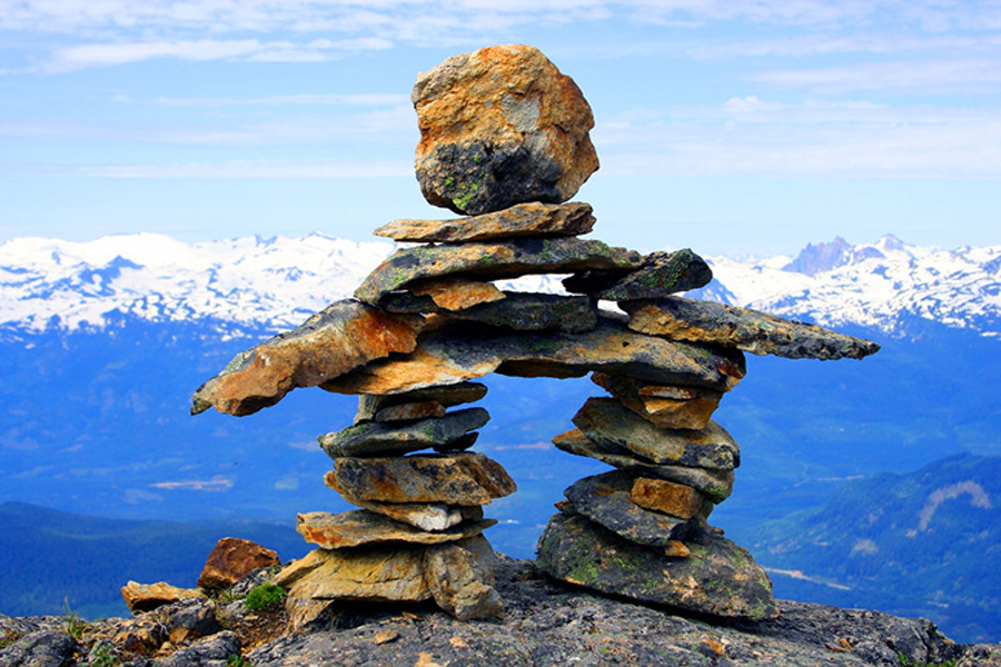 Inukshuk Mount Whistler Canada, Giclee canvas prints at Eurographics