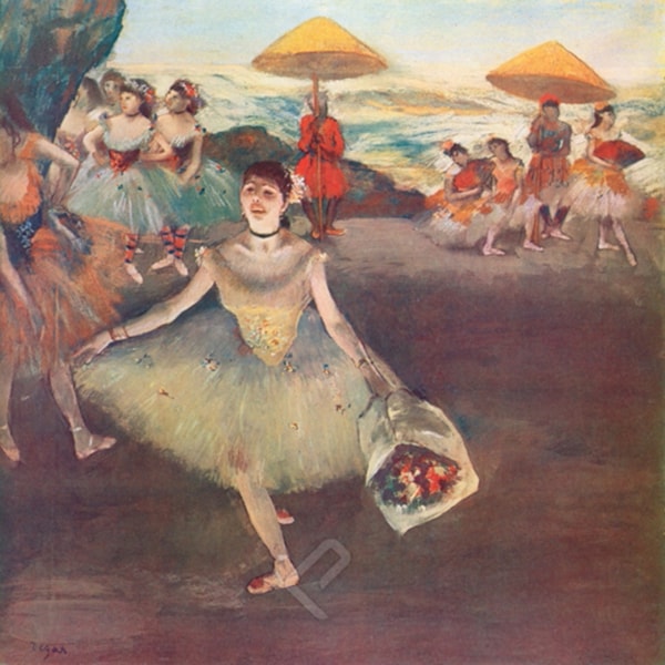 Danseuse au Bouquet Saluant, Canvas by Edgar Degas