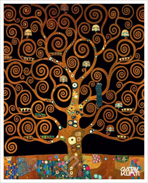 Tableau impression sur toile L'Arbre de Vie Gustav Klimt 80x100cm