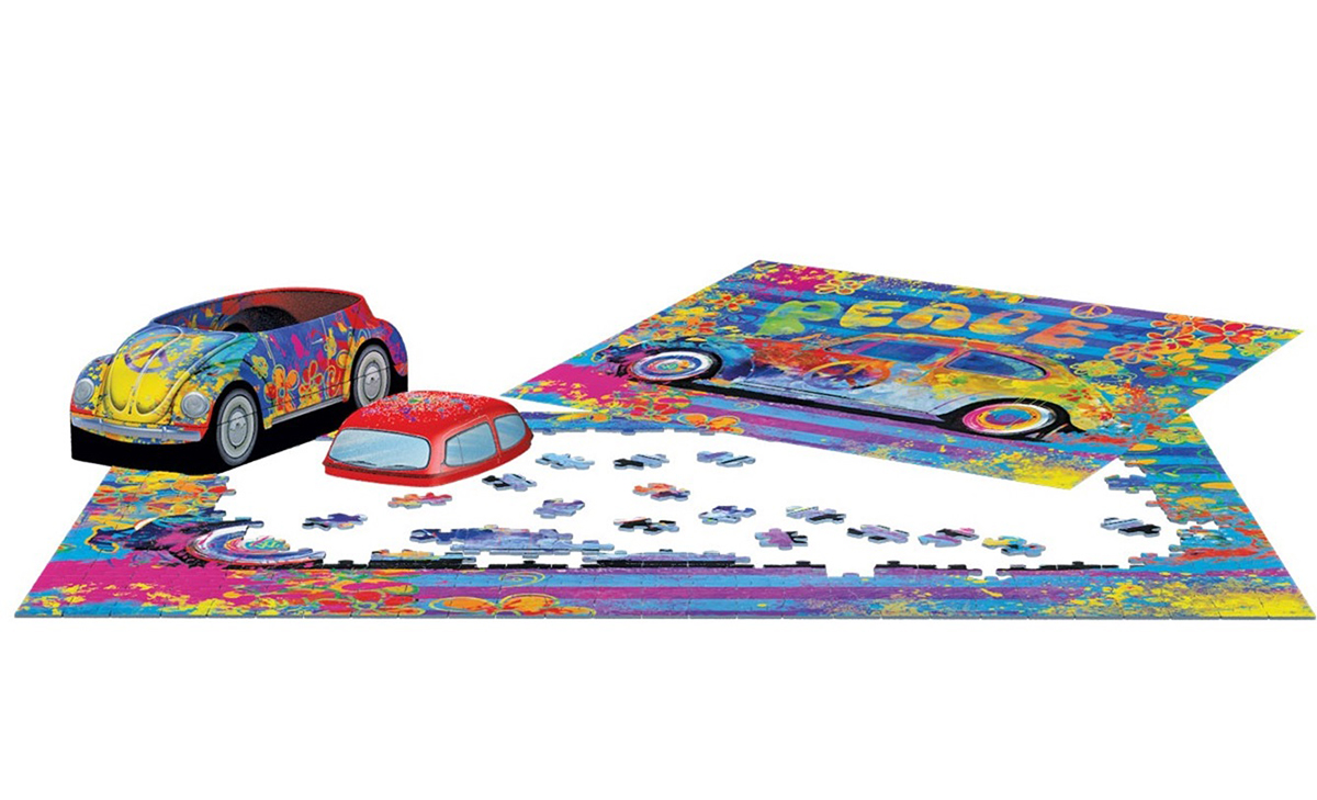 Eurographics – Puzzle VW Beetle 1000 Pièces – 48,89 X 67,31 Cm – Non Toxique – Multicolore