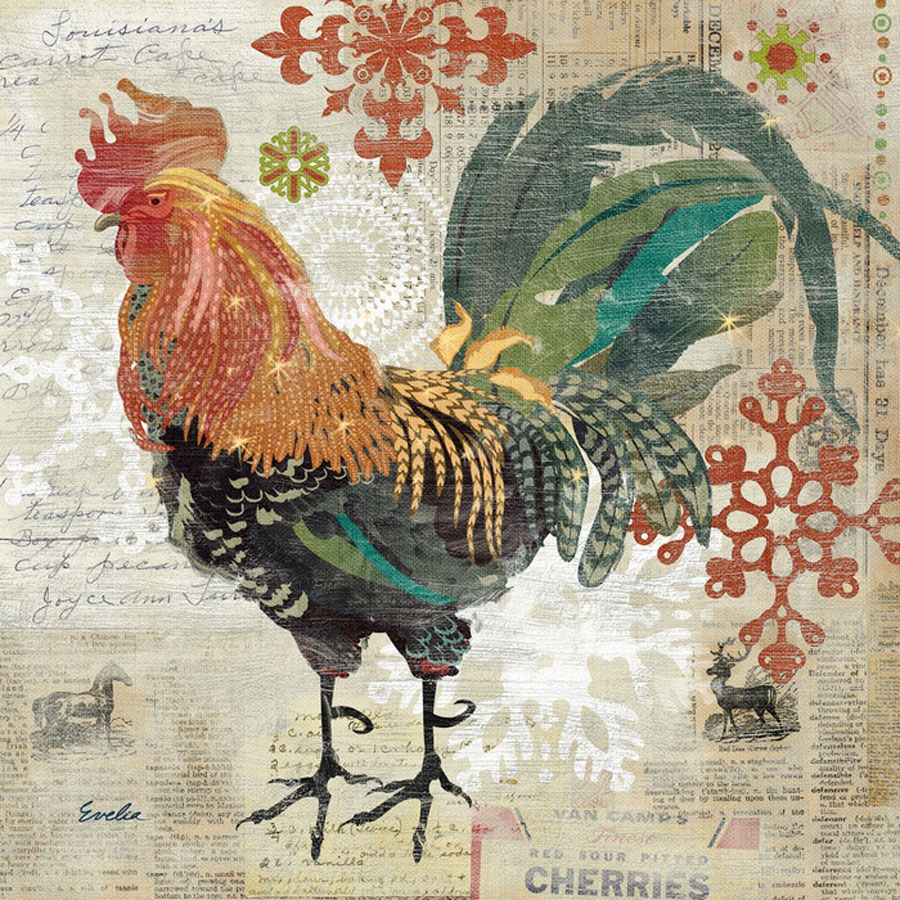 December Rooster, Giclee Print At Eurographics