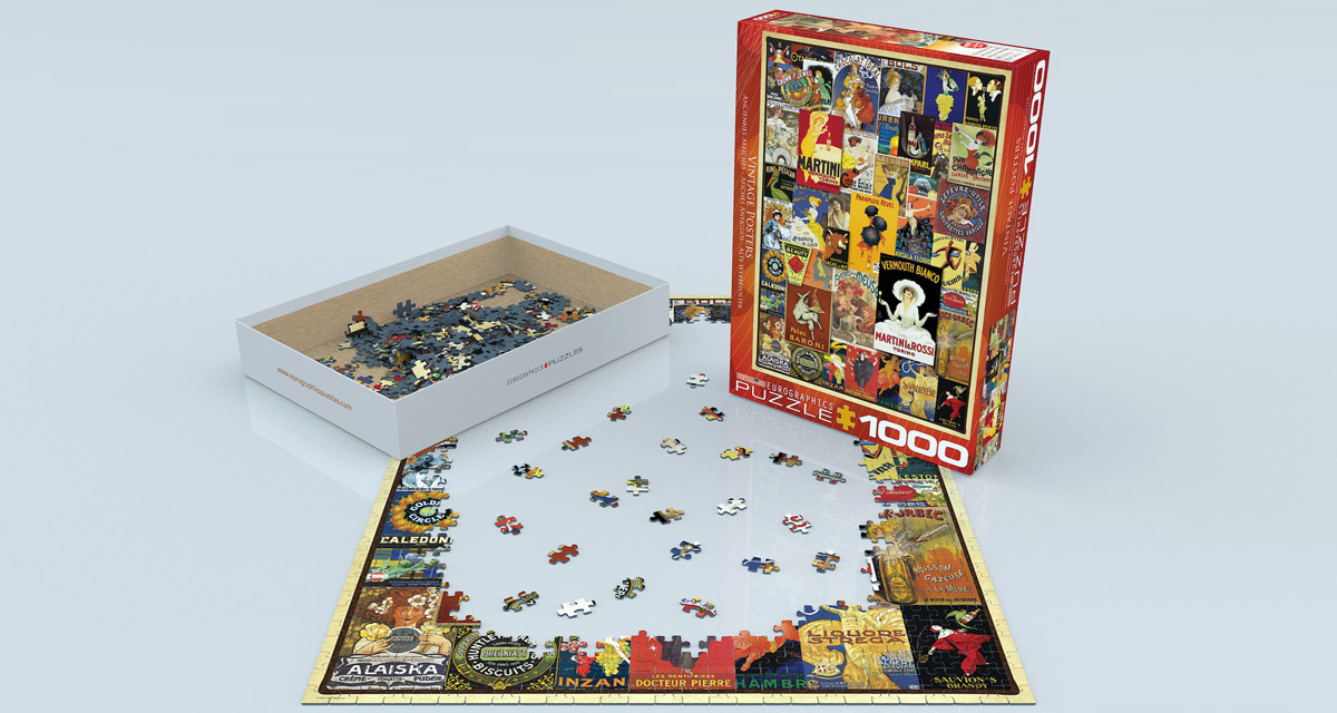 Puzzle Art - Maîtres Anciens - Cadre - Or - Jigsaw Puzzle - Puzzle 1000  pièces pour