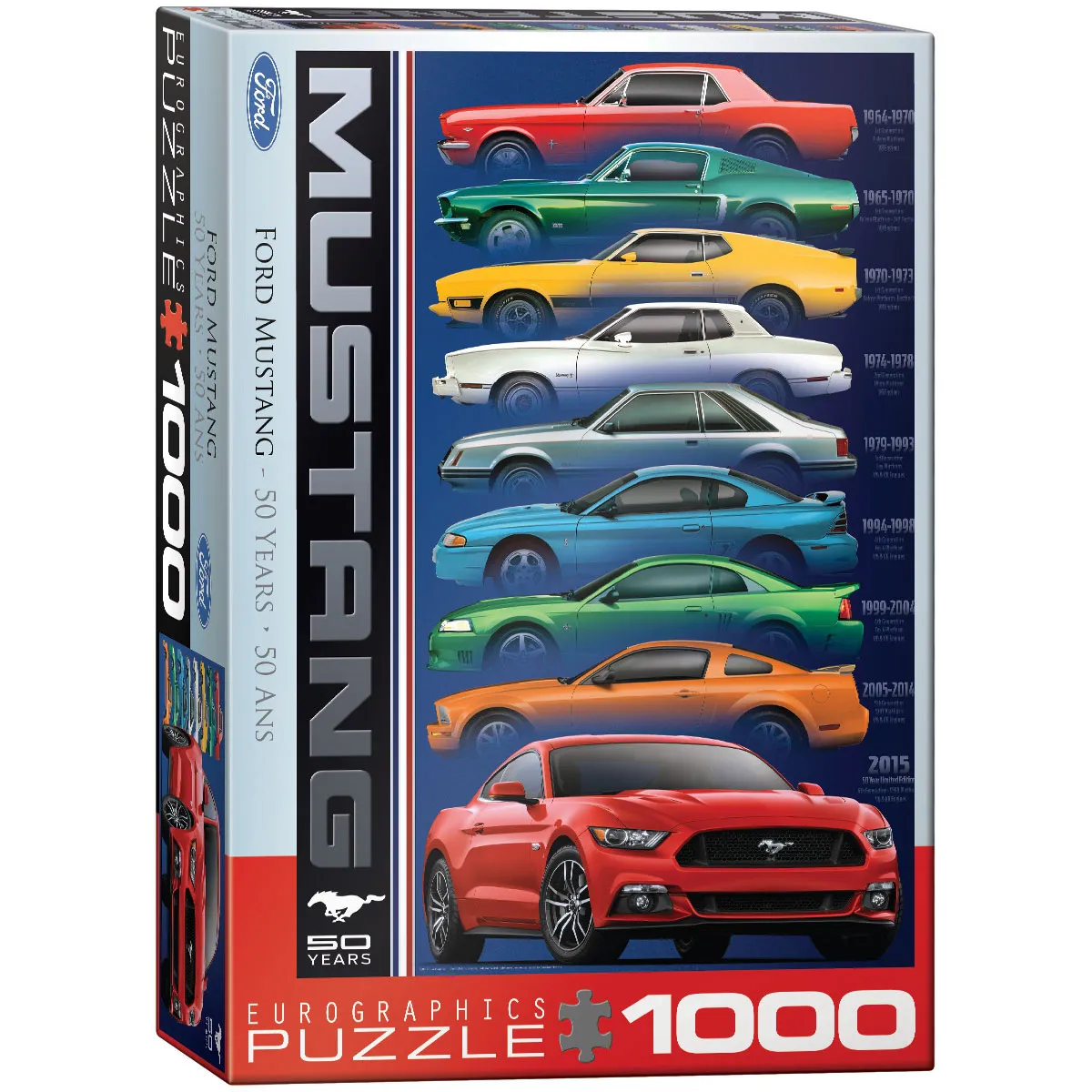 Ford Mustang 550ピースジグソーパズル Ford Mustang 50 Years-9 types Puzzle at Eurographics