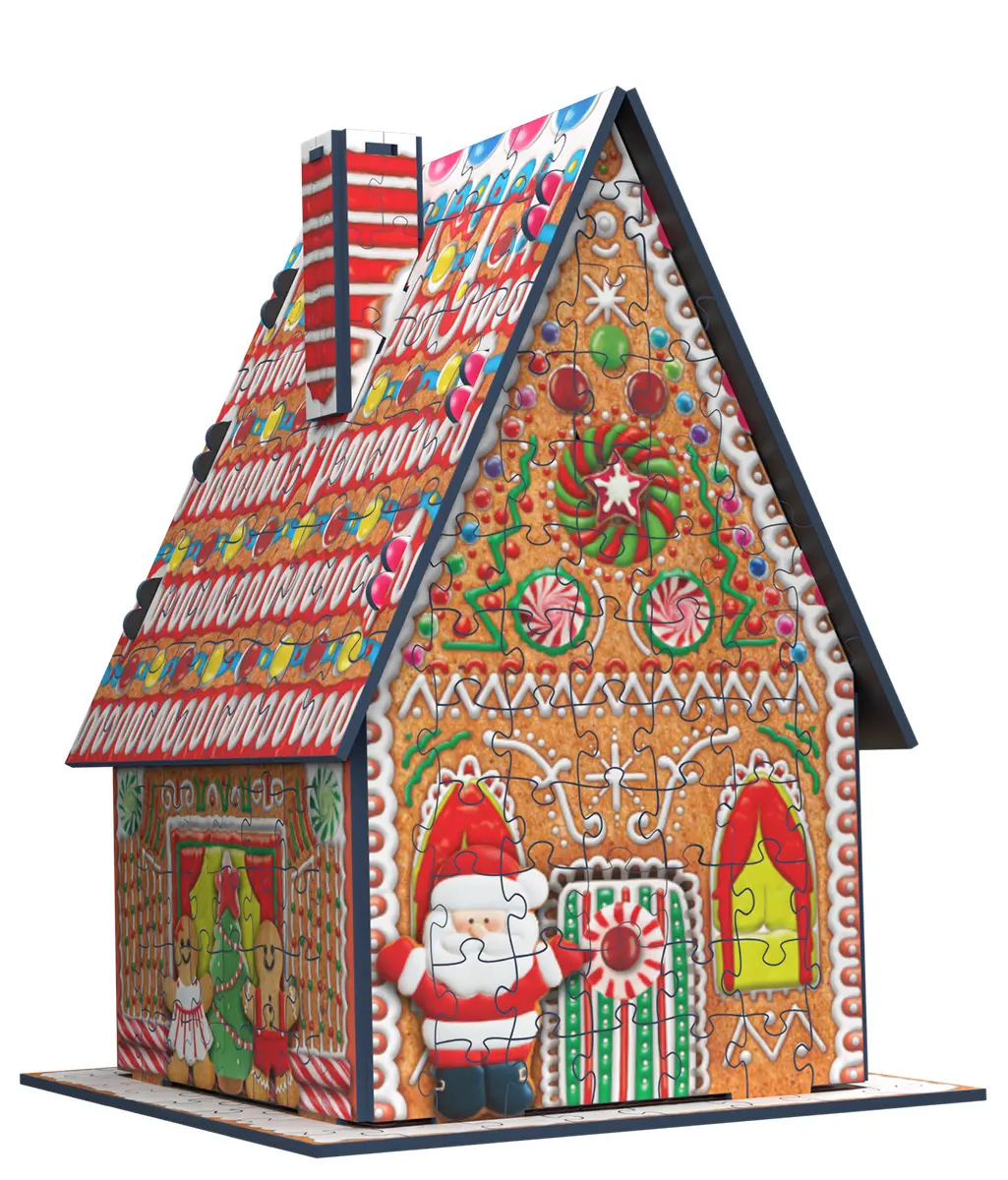 3Dペーパーハウス(trois dimensions) Gingerbread House 3D Puzzle at Eurographics