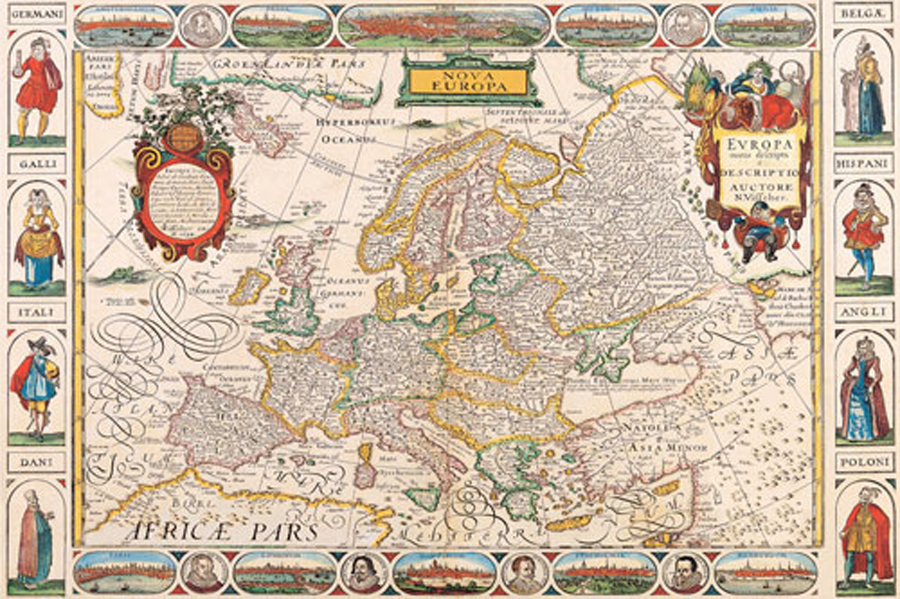 Nova Europa 1652 Canvas by Visscher at Eurographics