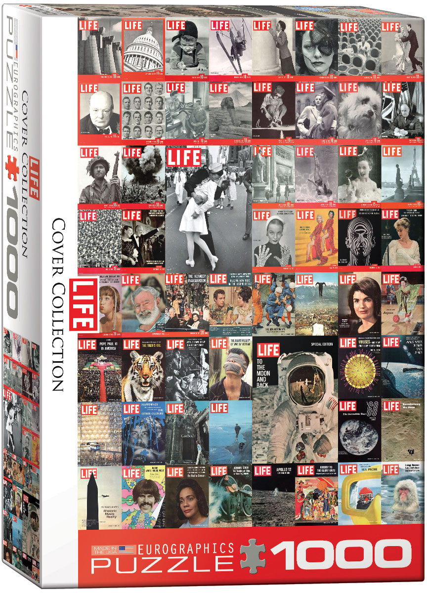 The artwork brings together vintage covers from LIFE Magazine, with the publication's place in the history of photojournalism as its central subject.