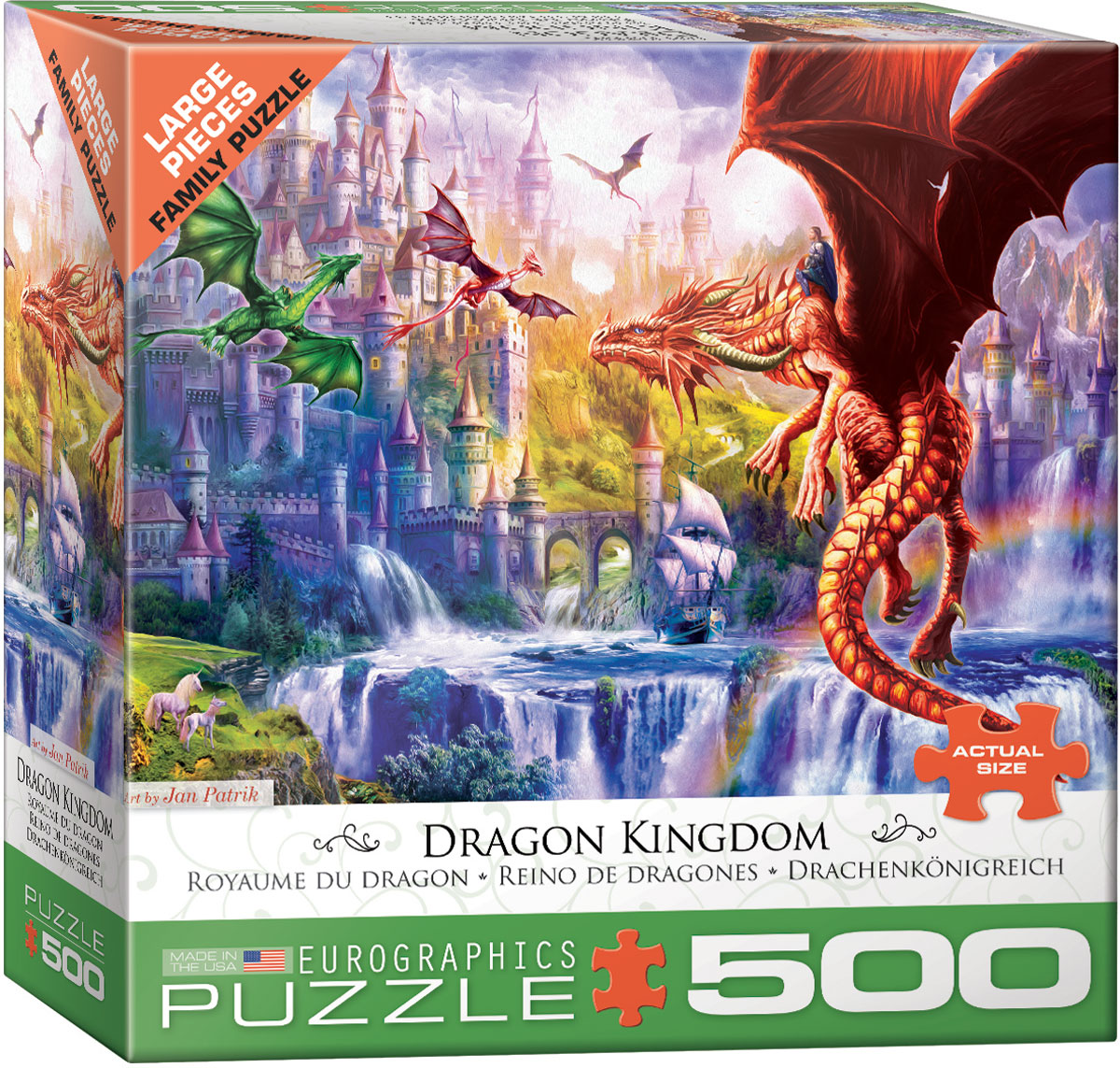 A vivid fantasy realm with dragons presented as its protectors.