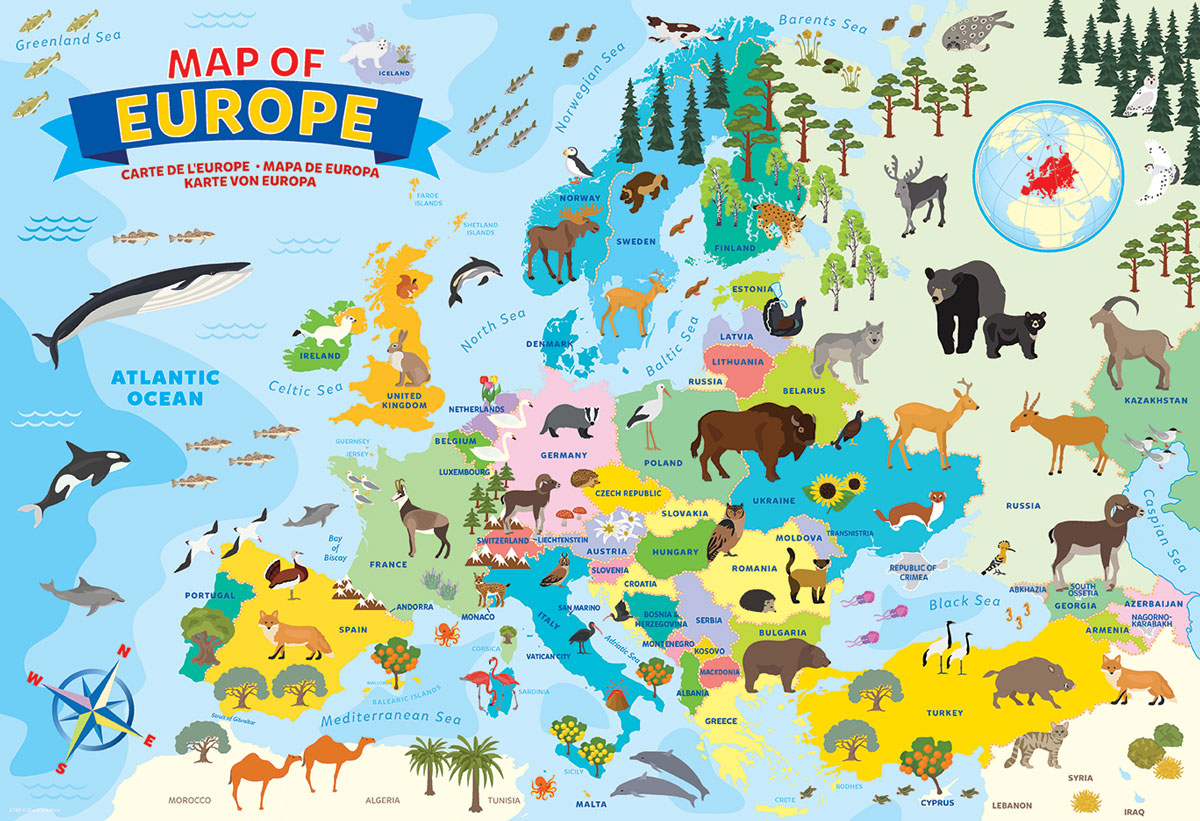 Illustrated Map of Europe, Jigsaw Puzzle at Eurographics