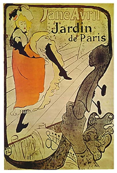 Jane Avril Jardin de Paris 1893 Giclee by De Toulouse-Lautrec