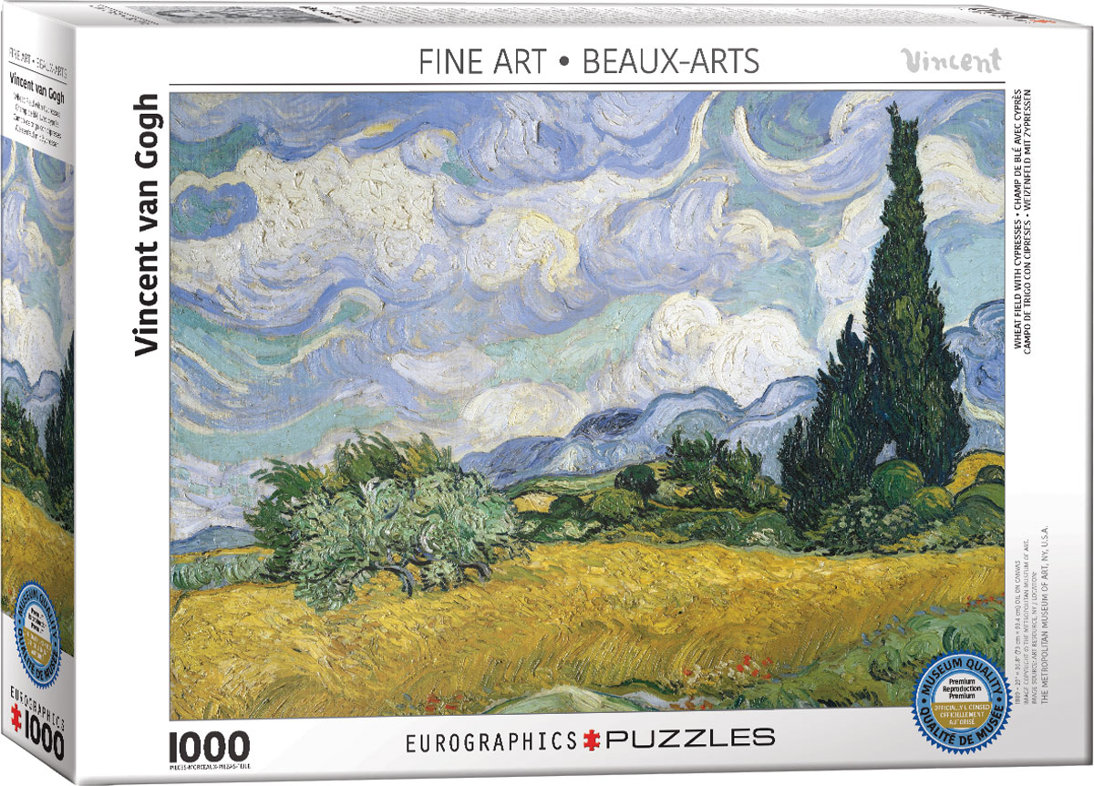 Puzzle Van Gogh 1000 Pezzi: Campo Di Grano Con Allodola - Flame Tree, Dimensioni 73.5x51cm - 3