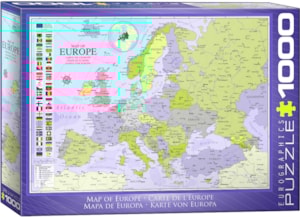 Puzzle EuroGraphics Crazy World 2000 Pièces - Carte Du Monde Illustrée 97x67cm | Puzzle éducatif Et Coloré