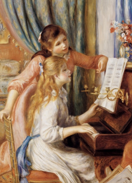 girls at the piano