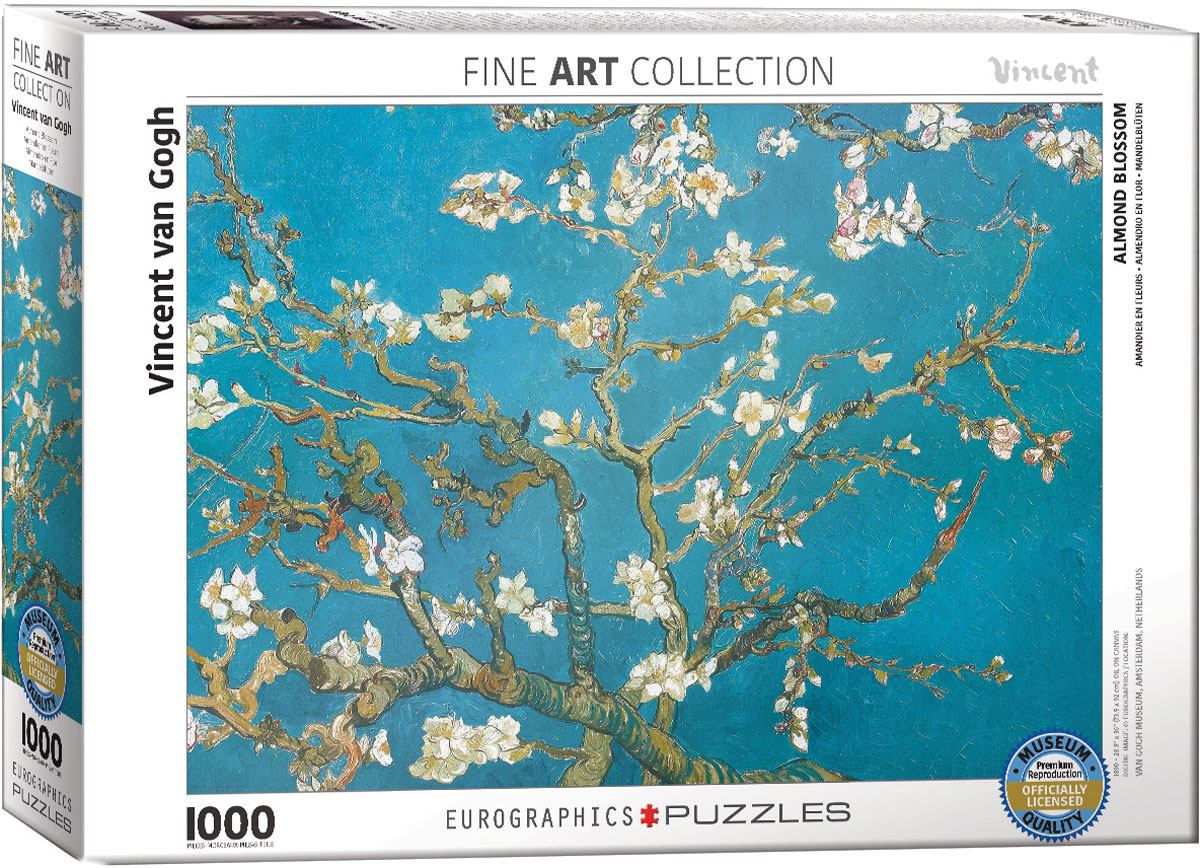 Moruska Almond Blossom by Vincent Van Gogh Jigsaw Puzzle 1000 Piece Art  Painting Puzzles for Adults