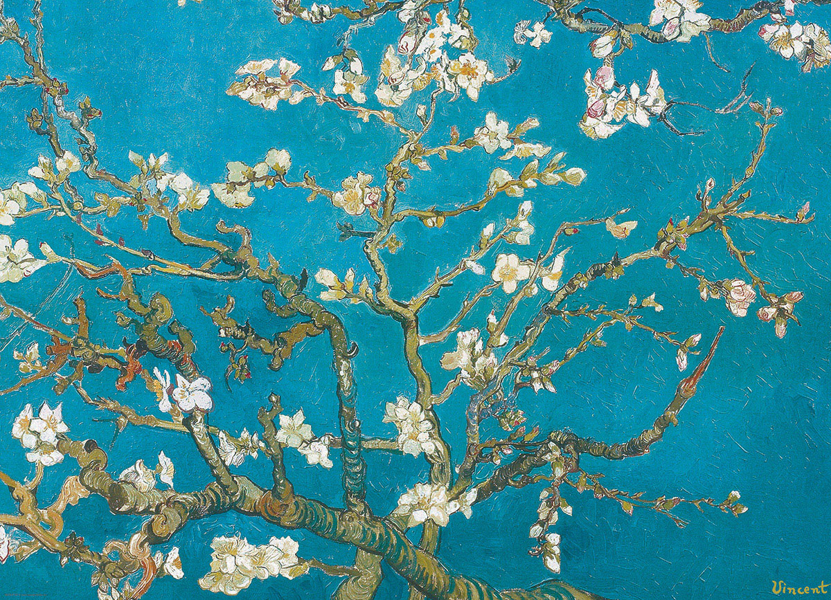 Almond Branches in Bloom, San Remy, detail, Jigsaw Puzzle by