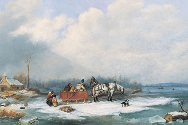 Winter Landscape, Canvas by Cornelius Krieghoff at Eurographics
