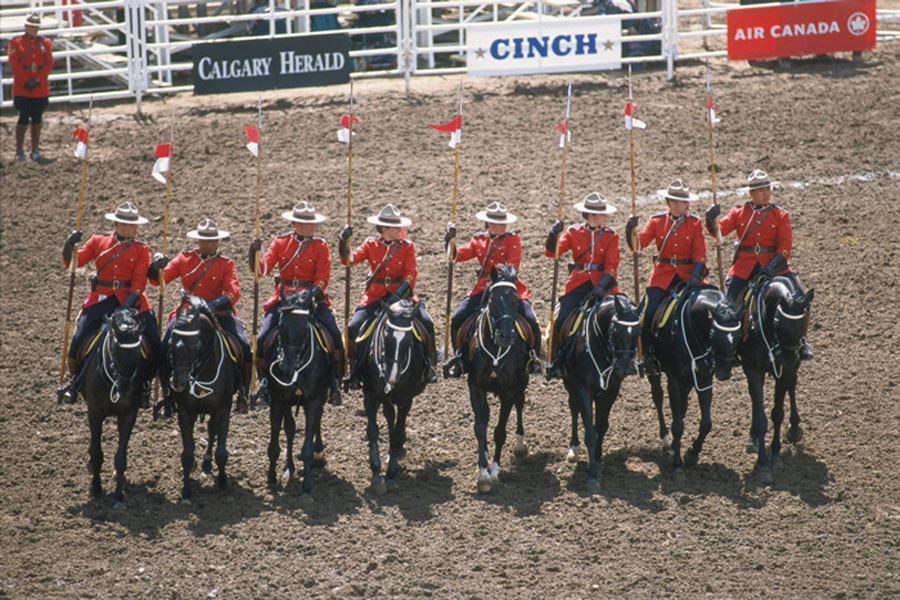 Royal Canadian Mounted Police at Calgary Stampede, Calgary, Alberta ...