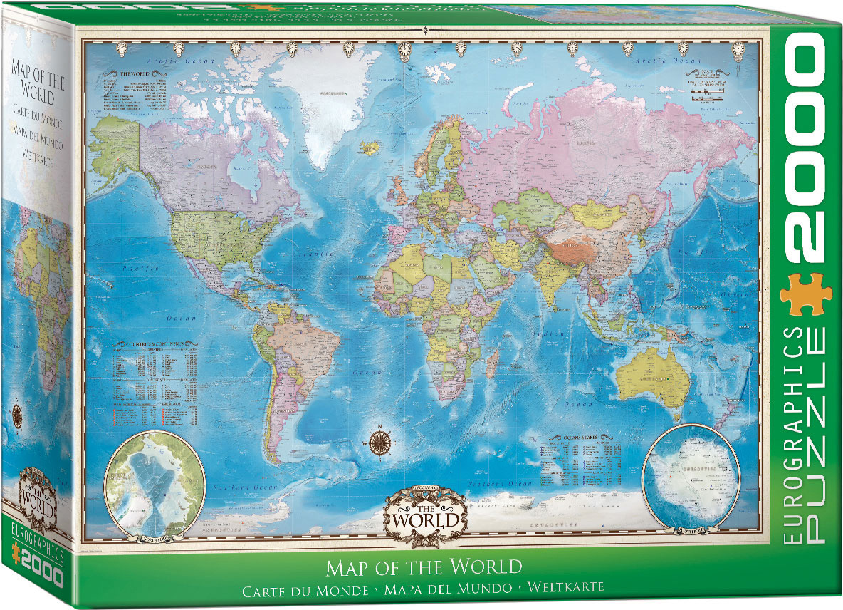 Puzzle XXL Eurographics Carte Du Monde 5000 Pièces - 152x102 Cm