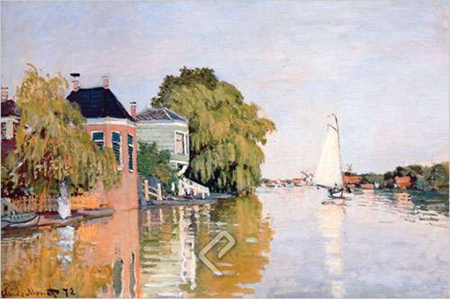 Landscape at Zaandan (1871), Art Print by Claude Monet at Eurographics