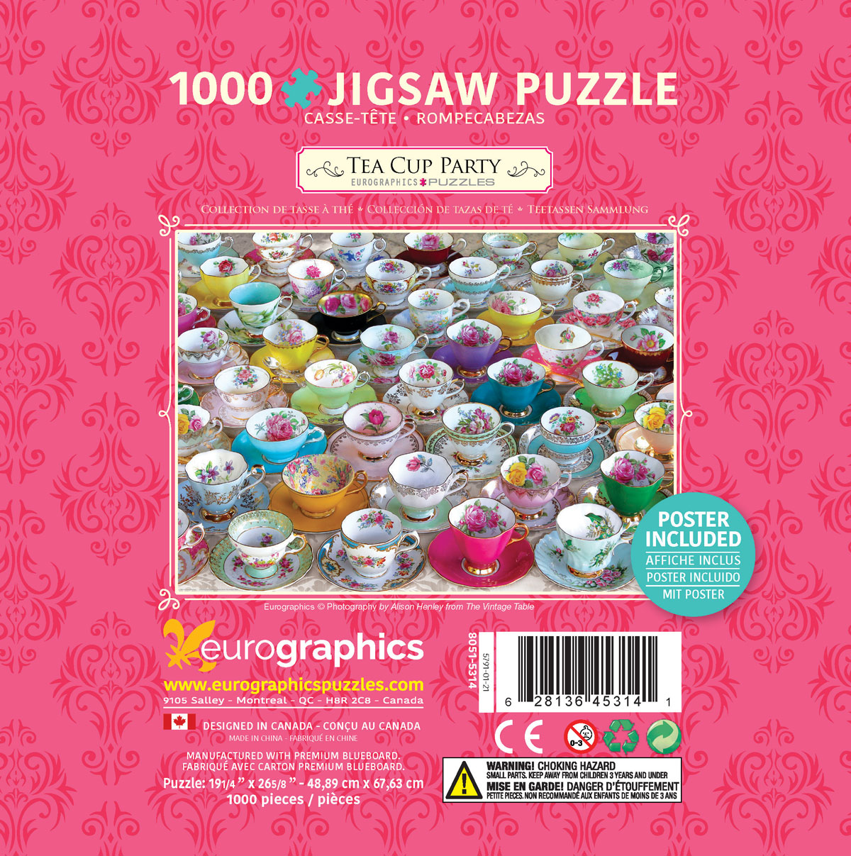 Tea Cup Party, 1000 Pieces, Eurographics