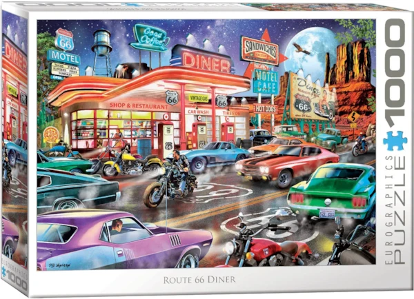 Greetings From Route 66 – Puzzle 550 Pezzi + Poster Bonus – Dimensioni 61x46 Cm – Licenza Ufficiale
