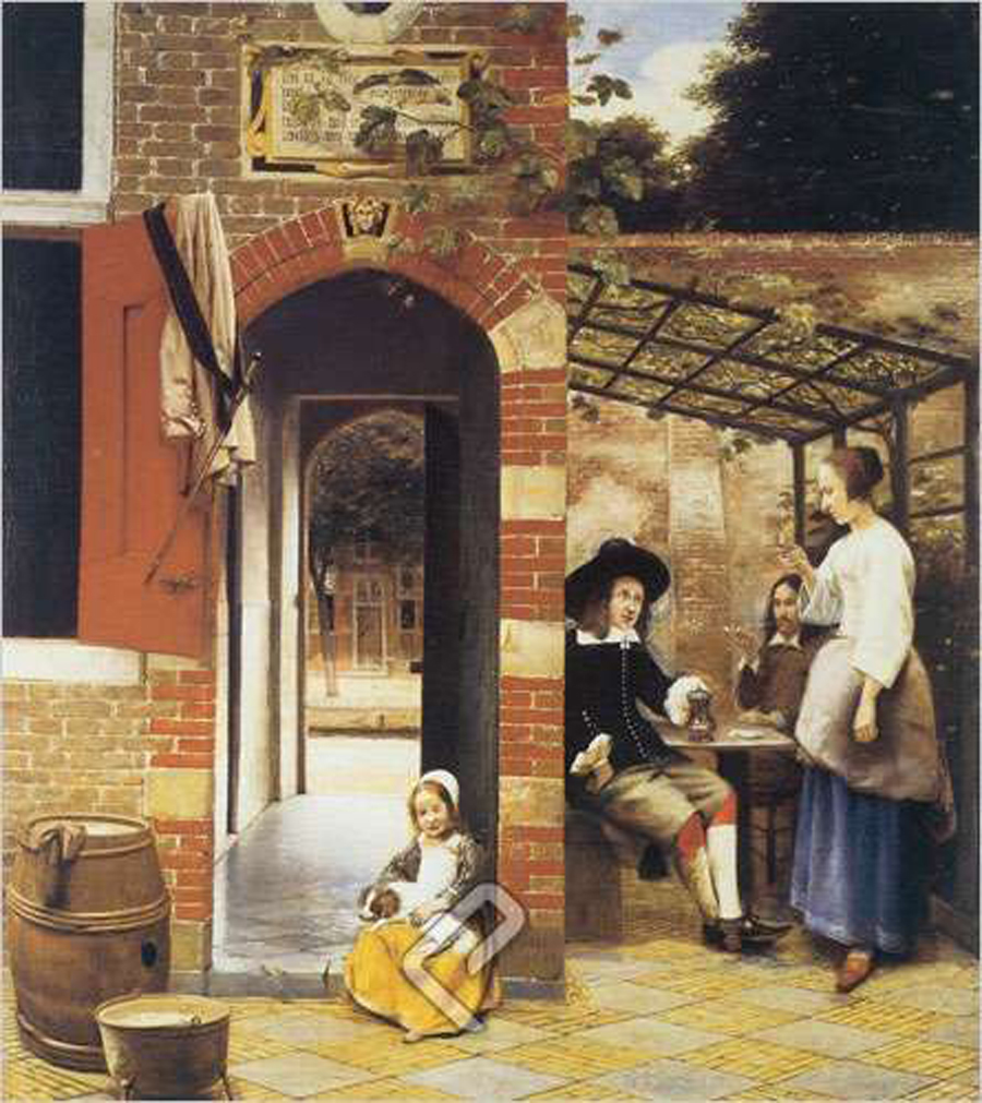 The Courtyard of a House in Delft, Giclée sur Papier Artistique Mat par