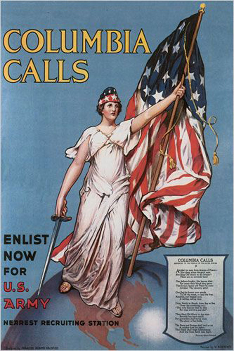 Columbia Calls, 1916, Canvas