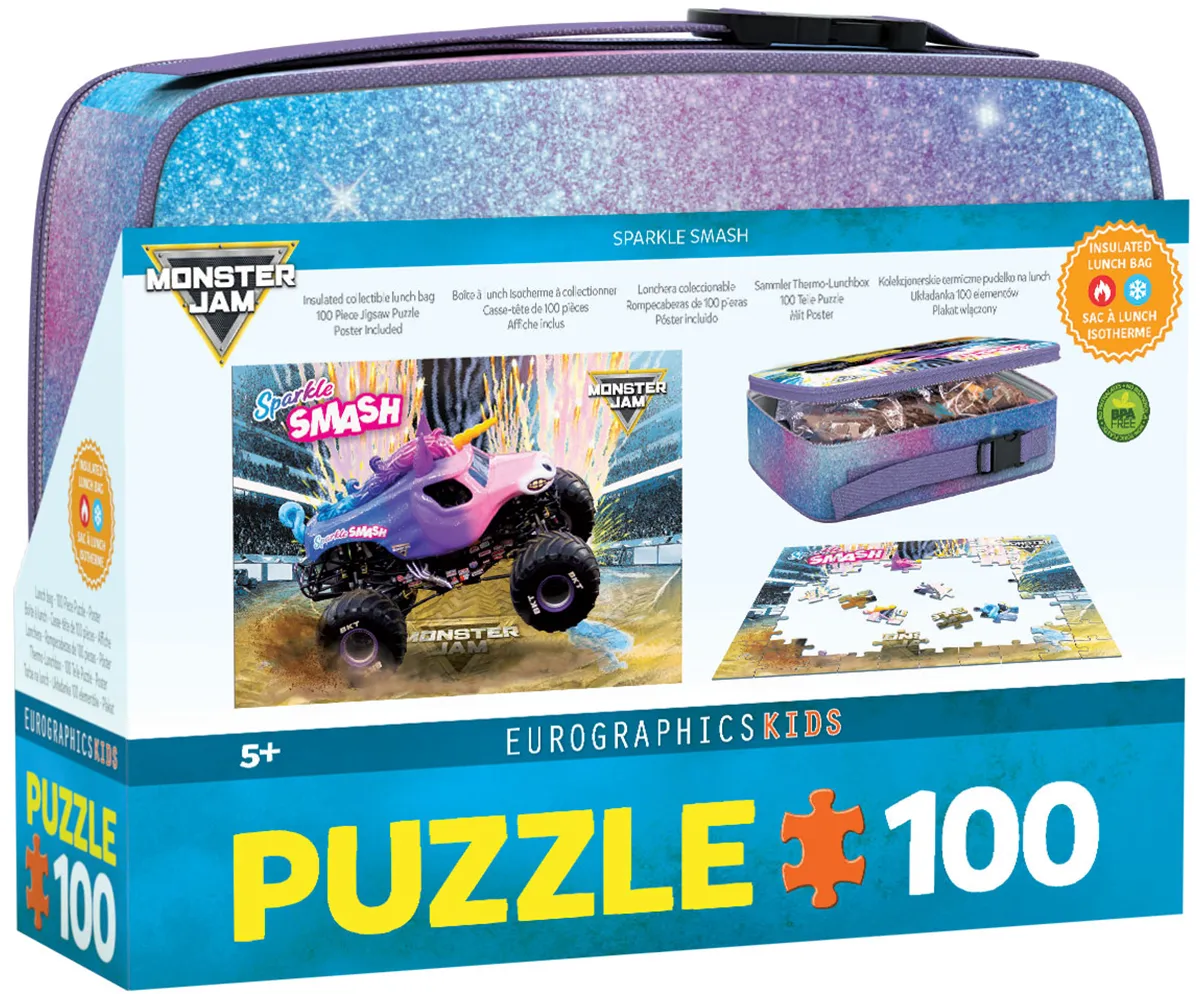 Sparkle Smash Monster Jam Lunch Bag Puzzle at Eurographics