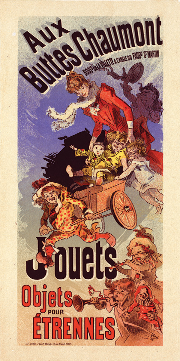 Poster Vintage Jouets Aux Buttes Chaumont - 42x60 Cm Haute Qualité - Neuf