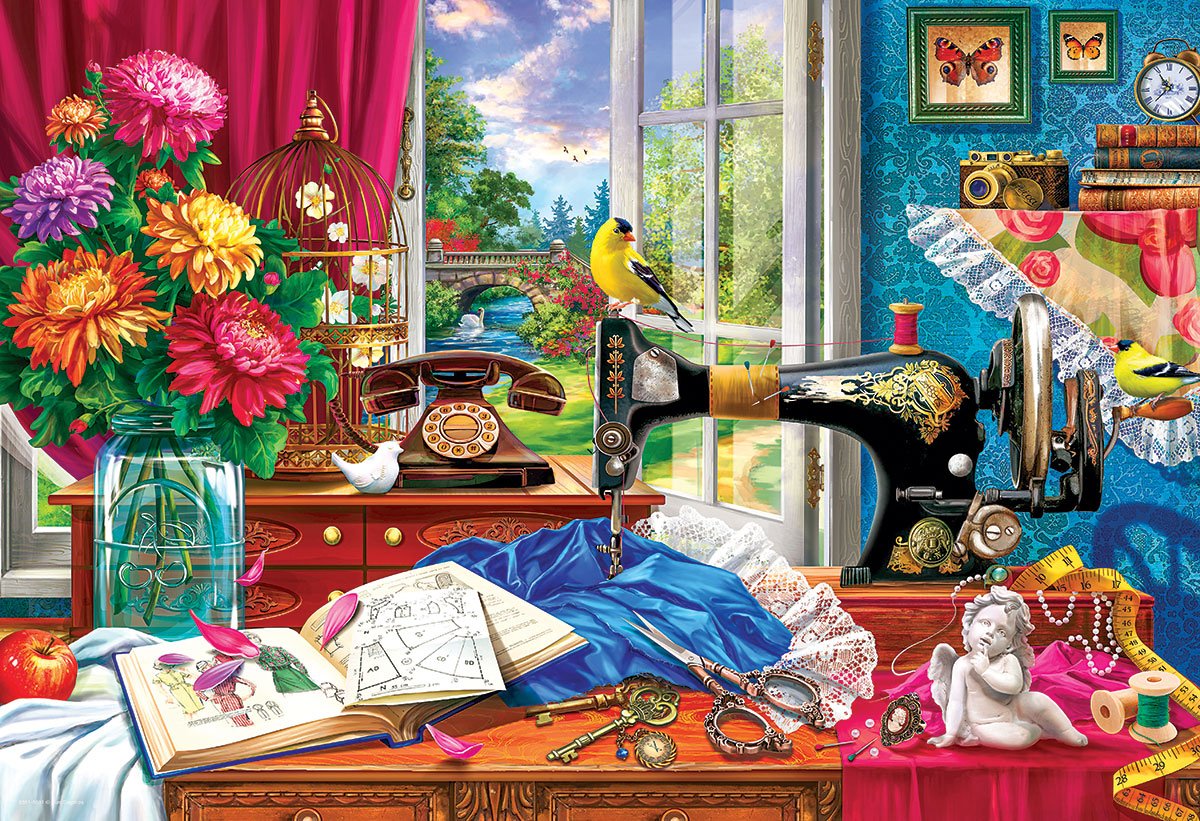 アート・デザイン・音楽 PAPER MOVIE MACHINES Sewing Machine Tin, colorful Puzzles at Eurographics