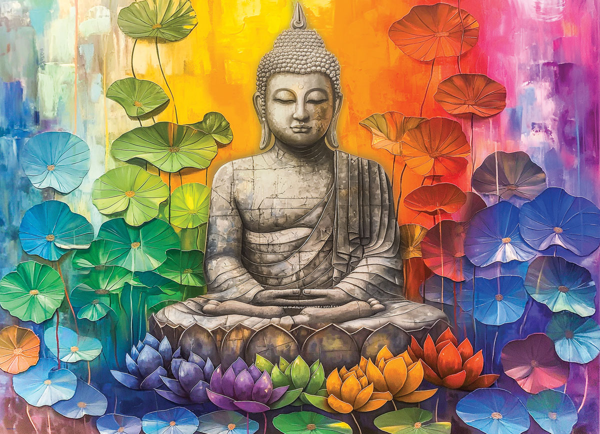 Colorful Buddha puzzle at Eurographics
