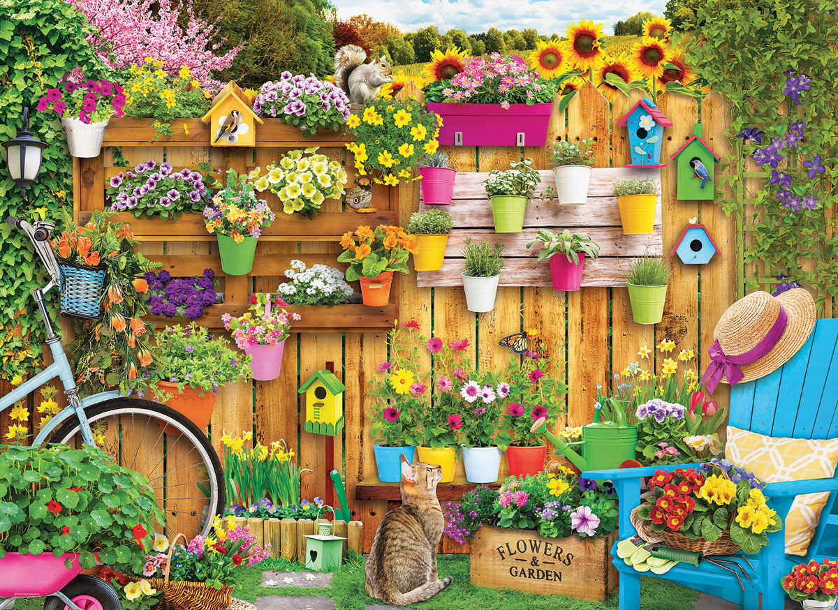 Flower Pots Fence, Jigsaw Puzzle at Eurographics