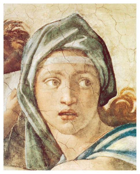 『2年保証』 Giclee Sibyl Delphic The Photo Eurographics at Michelangelo by アンティーク雑貨